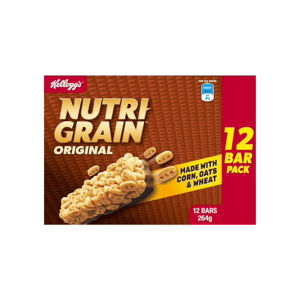 Kellogg's Nutri-Grain Original Cereal Snack Bars 12 Count Fuel Your Day 22 g