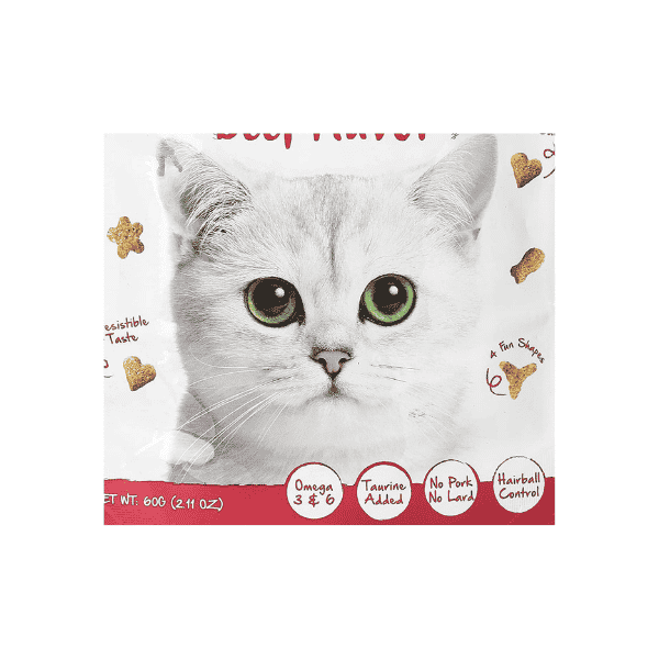 Kit Cat Kitty Crunch Beef Treat 60g of Crunchy Beefy Fun Your Cat Will Adore