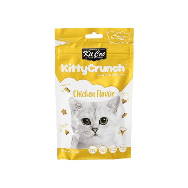 Kit Cat Kitty Crunch Chicken Treat 60g of Delicious Crunchy Chicken Flavor