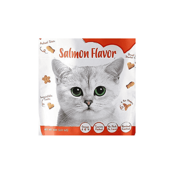 Kit Cat Kitty Crunch Salmon Treat 60g of Irresistible Crunchy Salmon Flavor