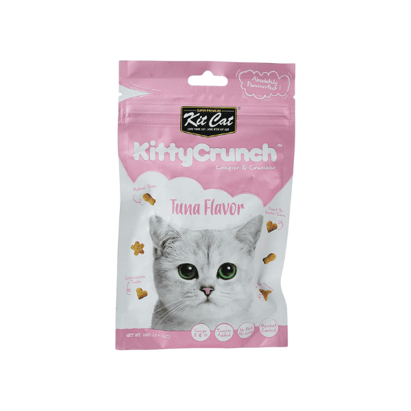 Kit Cat Kitty Crunch Tuna Flavored Cat Treats 60g of Tasty Crunch for Cats