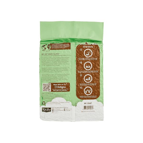 Kit Cat SOYA Clump Green Tea Cat Litter 7L of All-Natural Freshness and Odor Control