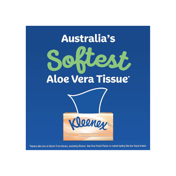 Kleenex Aloe Vera & Vitamin E 3-Ply Facial Tissues 1120 Count 8x140