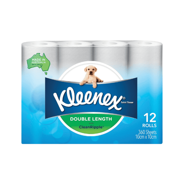 Double Length Kleenex Toilet Paper 12 Count 1x12 Rolls