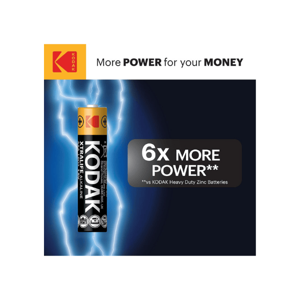 Kodak XTRALIFE AAA Alkaline Batteries Pack of 60