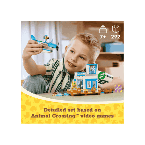 LEGO® Animal Crossing Dodo Airlines Playset 77051 Seaplane Toy & Pilot Minifigure for Kids 7+