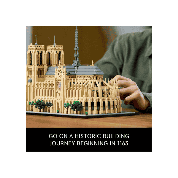 LEGO Architecture Notre-Dame de Paris 21061 Adult Model Kit for Home/Office Décor Perfect Collectible for History Lovers