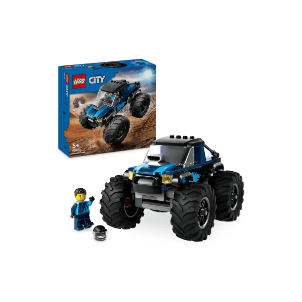 LEGO® City Blue Monster Truck 60402 Off Road Playset with Driver Minifigure for Kids 5+