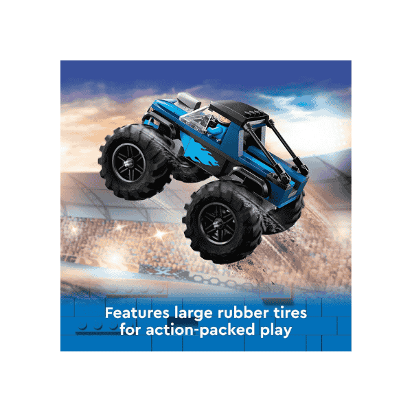 LEGO® City Blue Monster Truck 60402 Off Road Playset with Driver Minifigure for Kids 5+