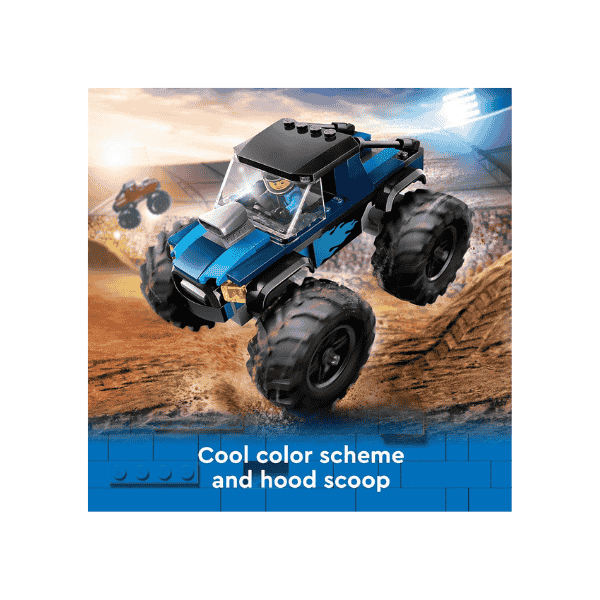 LEGO® City Blue Monster Truck 60402 Off Road Playset with Driver Minifigure for Kids 5+