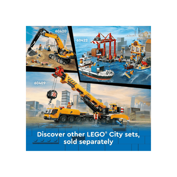 LEGO City Tow Truck & Sports Car Repair 60435 Toy for Kids 4+ 2 Minifigures Cochlear Implant Included