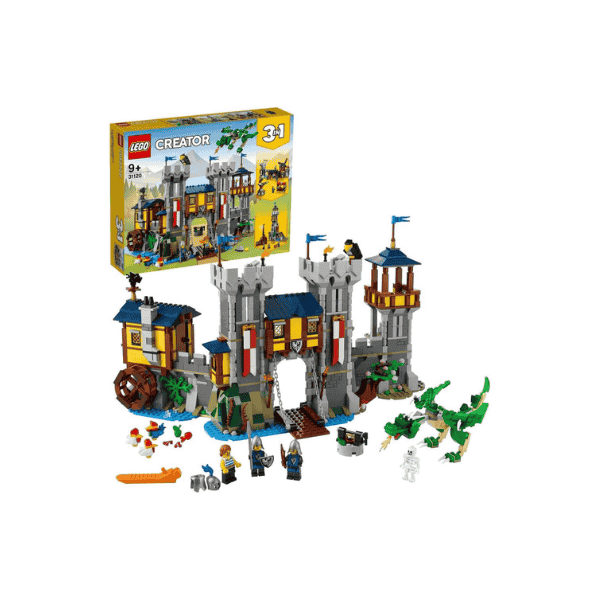 LEGO® Creator 3 in 1 Medieval Castle 31120 Building Kit Castle with Moat Drawbridge and 3 Minifigures