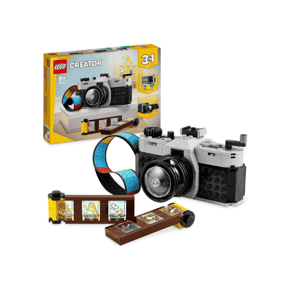 LEGO Creator 3-in-1 Retro Camera 31147 Versatile Toy for Kids 8+Video Camera and TV Set