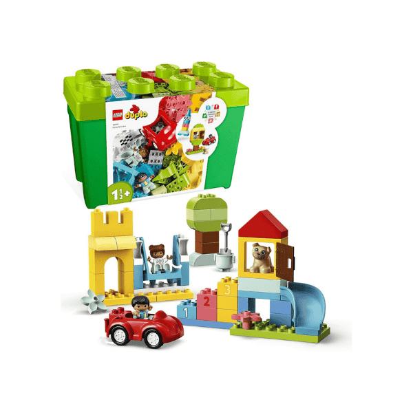 LEGO® DUPLO Classic Deluxe Brick Box 10914 Toddler Set with Shapes and Number Bricks for 18 Months+