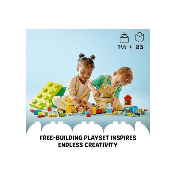 LEGO® DUPLO Classic Deluxe Brick Box 10914 Toddler Set with Shapes and Number Bricks for 18 Months+