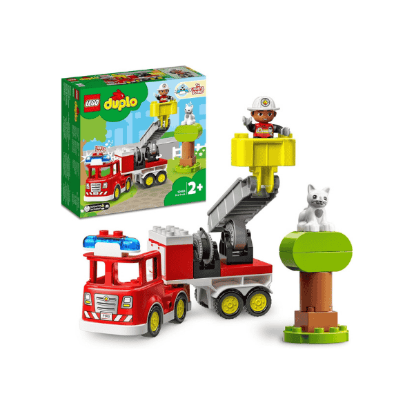 LEGO DUPLO Rescue Fire Engine 10969 Toddler Building Toy with Lights and Siren for Ages 2+