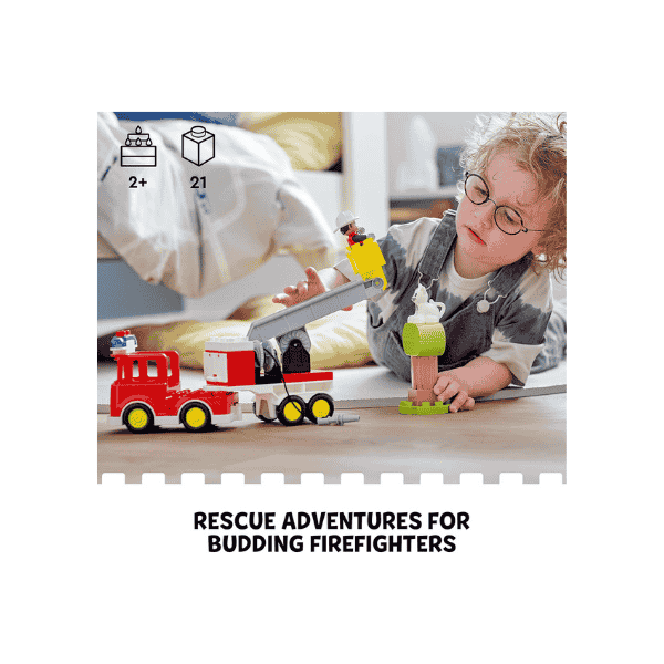 LEGO DUPLO Rescue Fire Engine 10969 Toddler Building Toy with Lights and Siren for Ages 2+