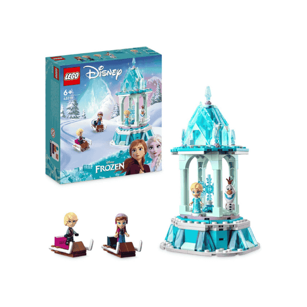 LEGO® Disney Princess Anna and Elsa's Merry Go-Round 43218 Frozen Castle Playset with Micro Dolls and Olaf