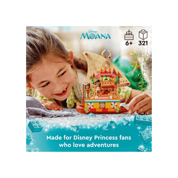 LEGO Disney Princess Moana’s Wayfinding Boat 43210 Building Set A Creative Toy for Kids 6+ to Inspire Imaginative Play