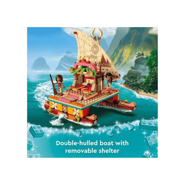 LEGO Disney Princess Moana’s Wayfinding Boat 43210 Building Set A Creative Toy for Kids 6+ to Inspire Imaginative Play