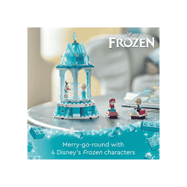 LEGO® Disney Princess Anna and Elsa's Merry Go-Round 43218 Frozen Castle Playset with Micro Dolls and Olaf