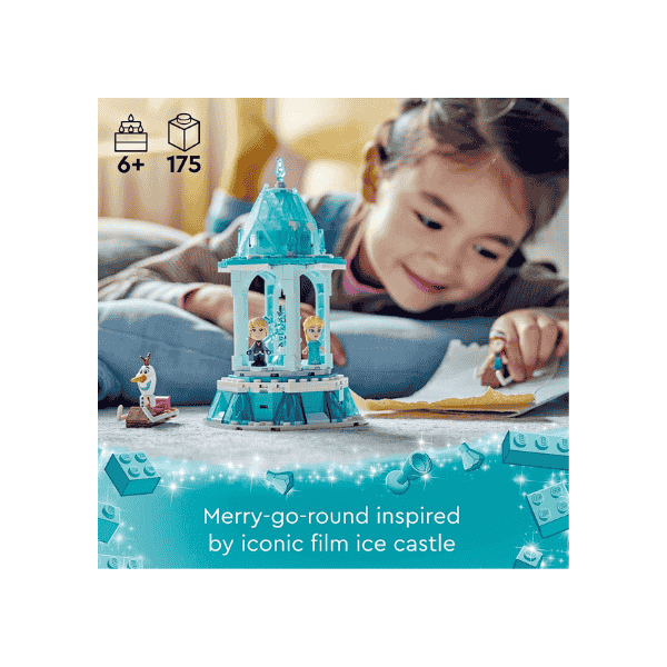 LEGO® Disney Princess Anna and Elsa's Merry Go-Round 43218 Frozen Castle Playset with Micro Dolls and Olaf