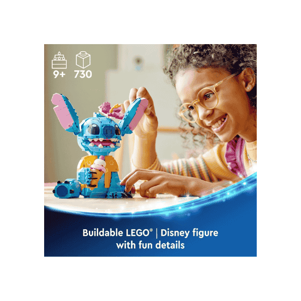 LEGO® Disney Stitch Buildable Toy Playset 43249 Ice Cream Cone Set for Kids Perfect for Lilo and Stitch Fans