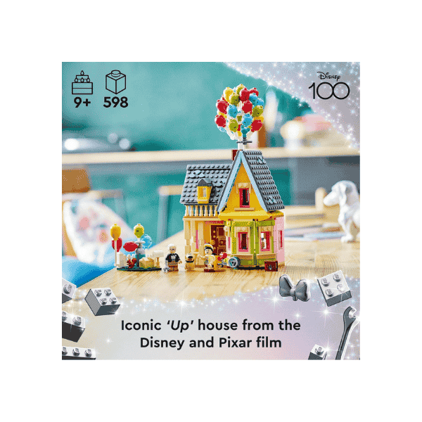 LEGO Disney and Pixar Up House 43217 Buildable Toy Set with Balloons and Figures for Disney's 100th Anniversary