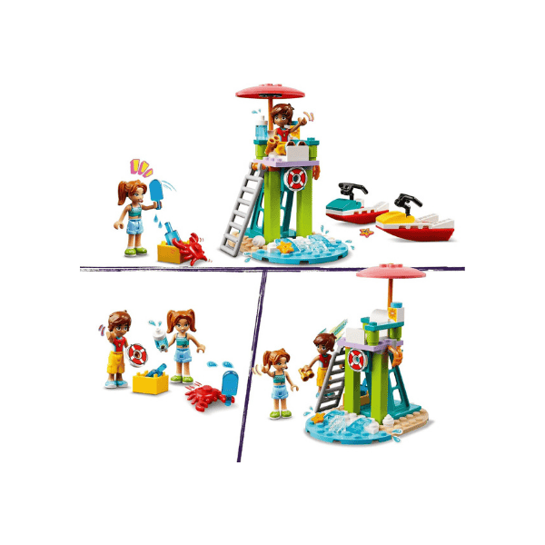 LEGO® Friends Beach Water Scooter 42623 Lifeguard Set with Mini Dolls and Dolphin for Kids 5+