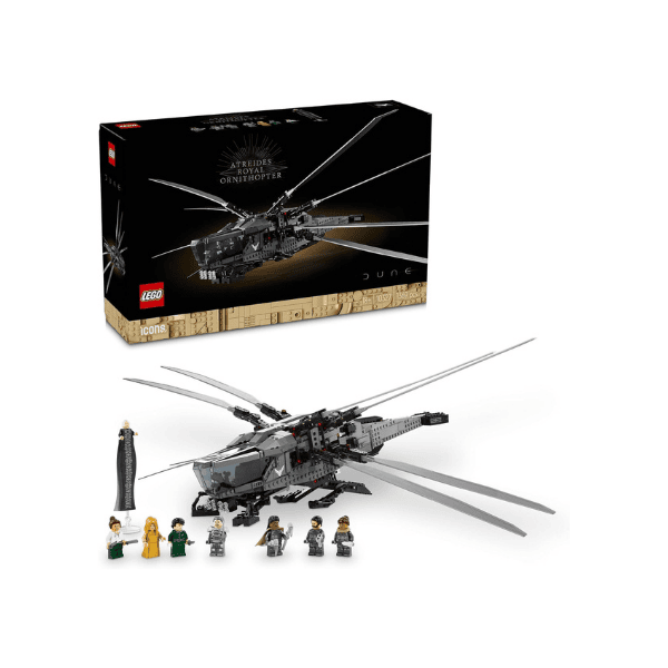 LEGO Dune Atreides Ornithopter 10327 Adult Model Kit with 8 Minifigures Including Chani and Baron Harkonnen