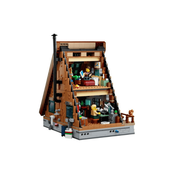 LEGO Ideas A Frame Cabin Set 21338 Adult Model Kit with 4 Customizable Minifigures and Wildlife Figures Perfect for Nature Lovers