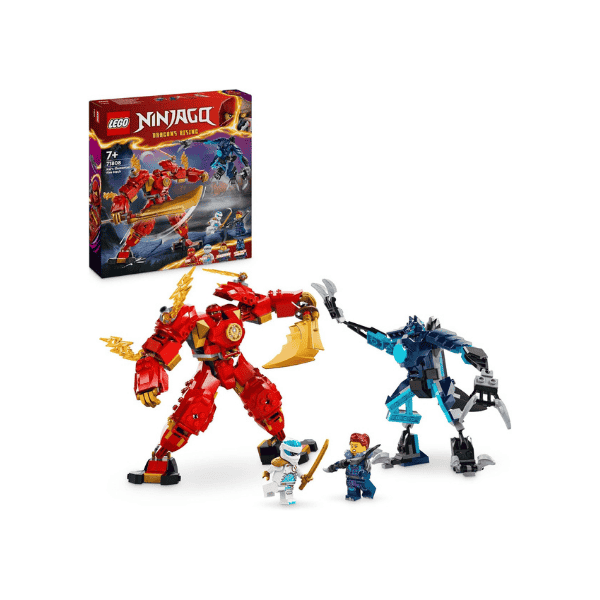 LEGO NINJAGO Kai’s Elemental Fire Mech 71808 Ninja Toy for Ages 7+with Kai and Zane Minifigures