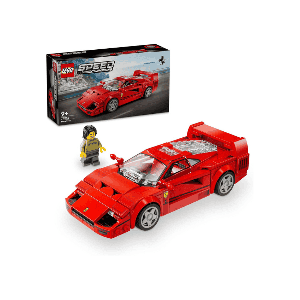 LEGO® Speed Champions Ferrari F40 76934 Buildable Toy Car Set with Minifigure for Kids