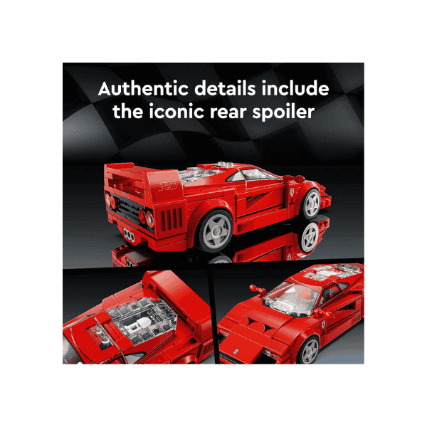 LEGO® Speed Champions Ferrari F40 76934 Buildable Toy Car Set with Minifigure for Kids