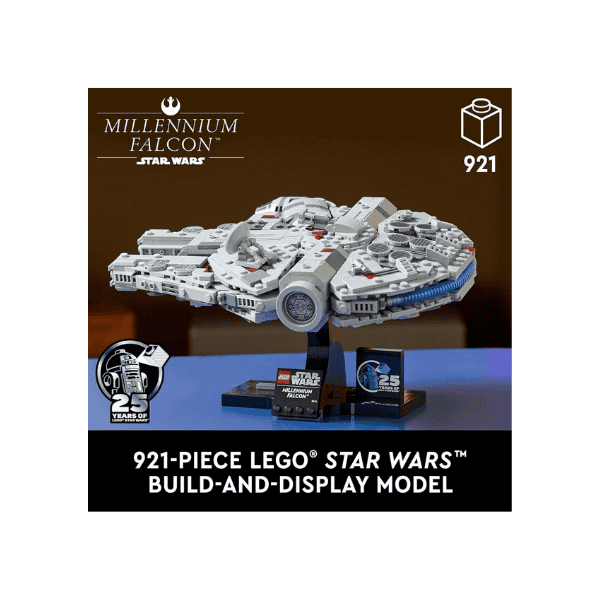 LEGO Star Wars Millennium Falcon 75375 25th Anniversary Collectible Set for Adults Starship Model Kit