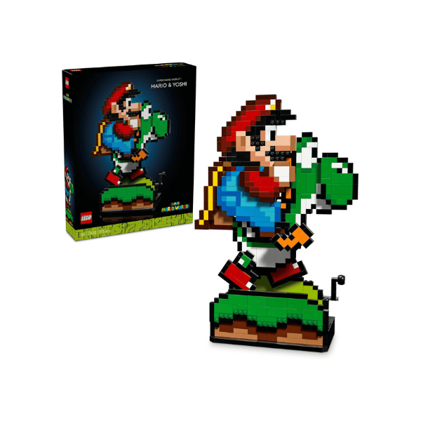 LEGO® Super Mario 71438 Mario & Yoshi Collectible Set Pixelated Figures and Fun Décor for Adult Fans