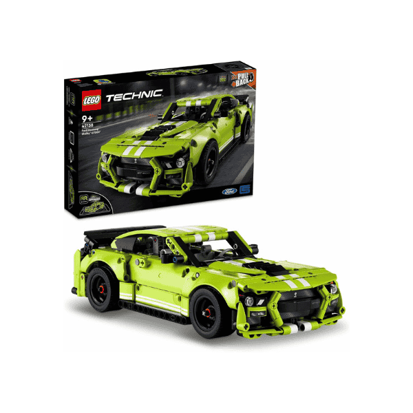 LEGO Technic Ford Mustang GT500 42138 Pull Back Drag Race Car Toy for Ages 9+