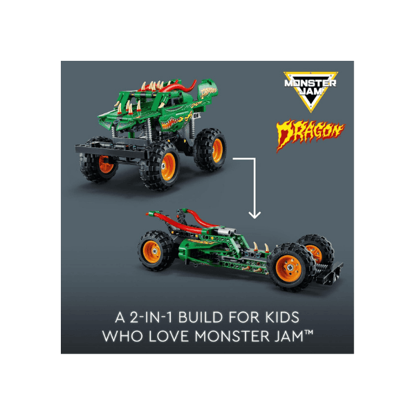 LEGO® Technic Monster Jam Dragon 42149 2 in 1 Toy Truck Set for Kids 7+