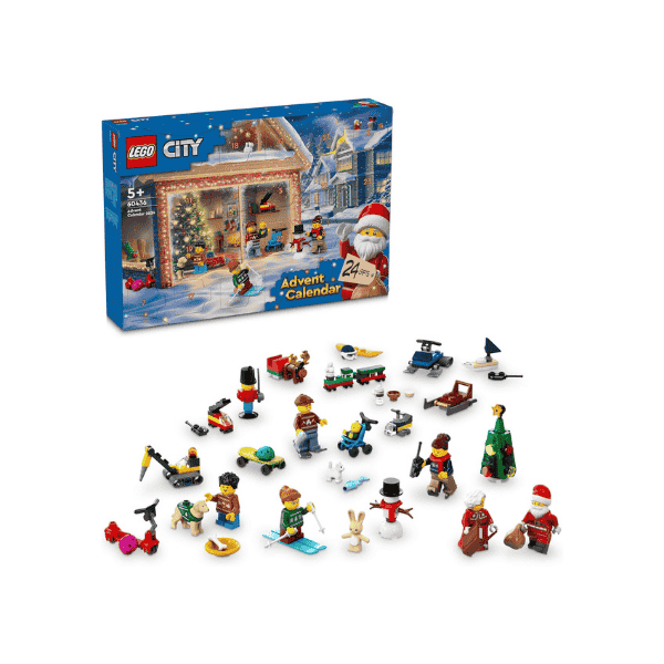 LEGO® City Advent Calendar 2024 60436 24 Surprises for Kids 5+ Featuring Santa Mrs Claus and Festive Characters