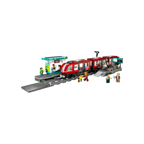 LEGO® City Downtown Tram and Station 60423 Playset with 6 Minifigures and Guide Dog for Kids 7+