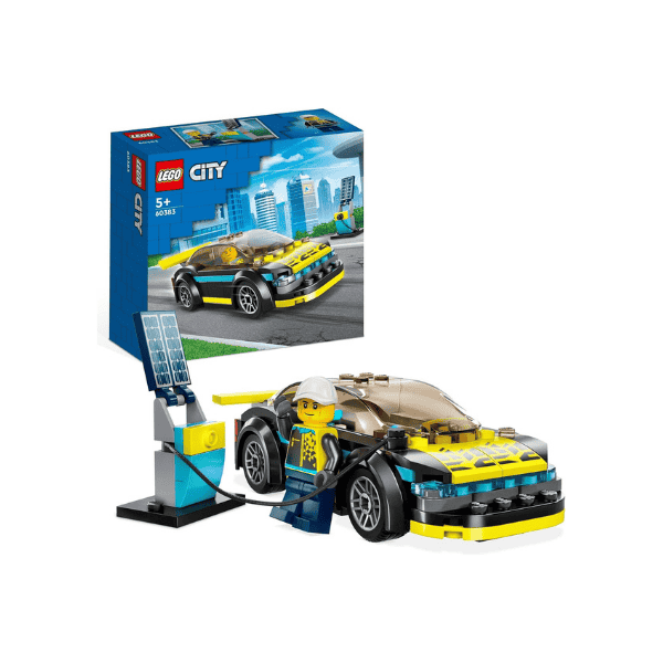 LEGO® City Electric Sports Car 60383 Set for Kids 5+with Car Charging Station and Minifigure!