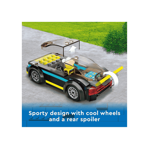 LEGO® City Electric Sports Car 60383 Set for Kids 5+with Car Charging Station and Minifigure!