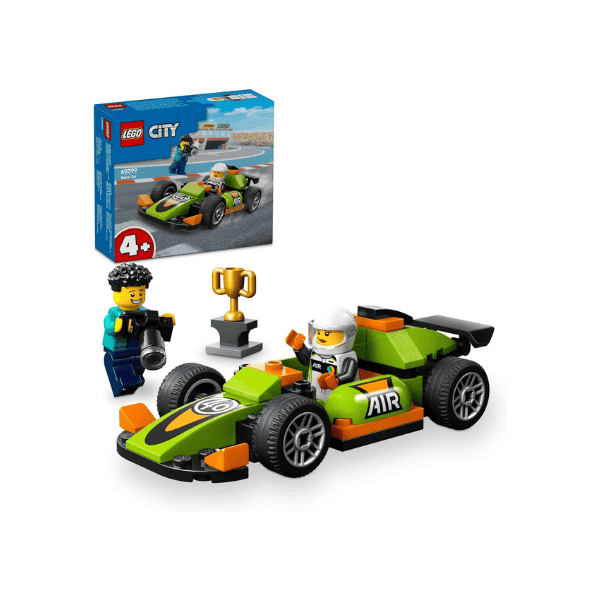 LEGO® City Green Race Car 60399 Classic Vehicle Kit with Minifigures for Kids 4+