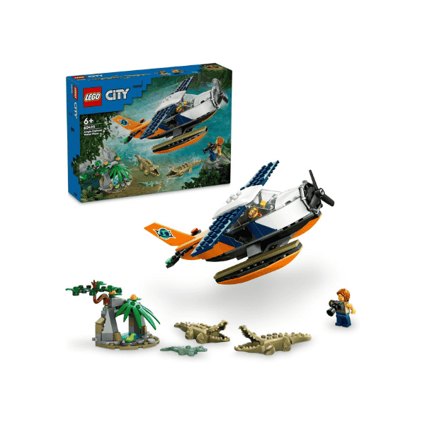 LEGO® City Jungle Explorer Water Plane 60425 Seaplane Toy with 2 Minif