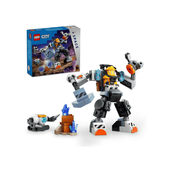 LEGO® City Space Construction Mech 60428 Toy for Kids 6+ with Pilot Minifigure and Robot Figure for Imaginative Play