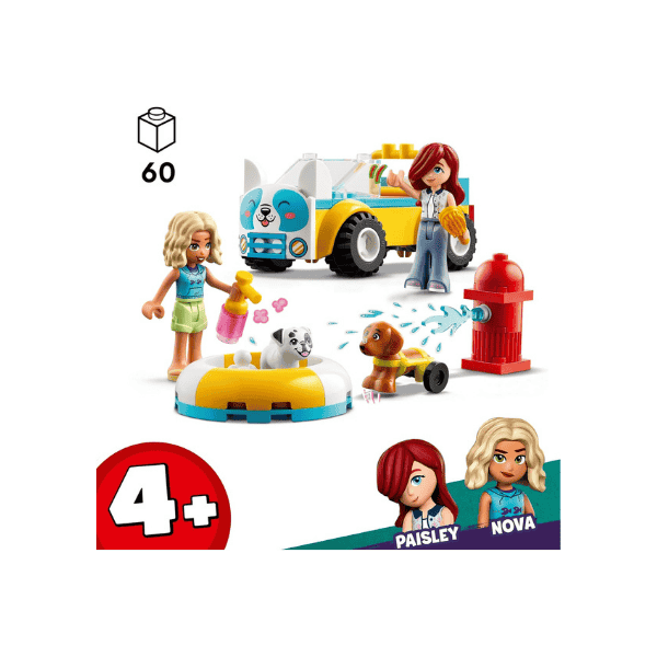 LEGO® Friends Dog Grooming Car 42635 Vehicle Playset for Kids 4+with 2 Mini Dolls and 2 Dogs