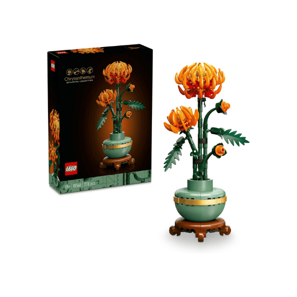 LEGO® Icons Chrysanthemum 10368 Adult Floral Building Set Maintenance Free Decor