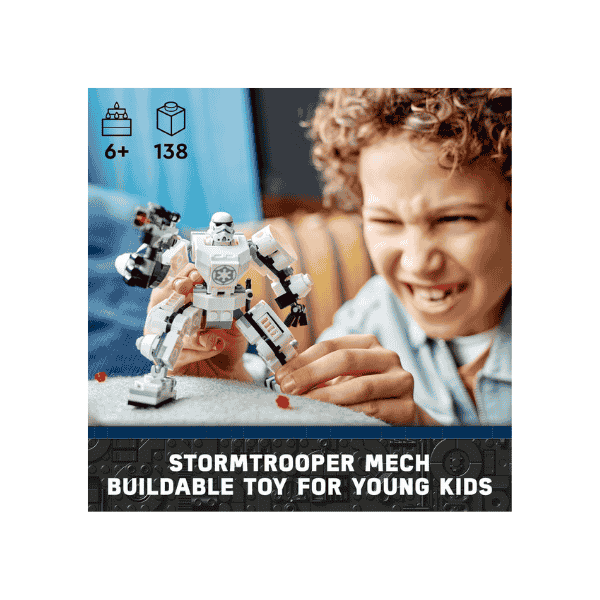 LEGO® Star Wars Stormtrooper Mech 75370 Features Cockpit for Character and Buildable Stud Shooting Blaster