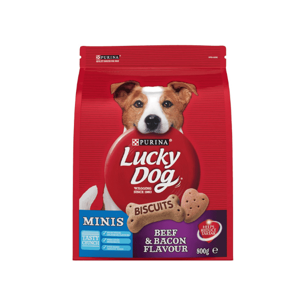 LUCKY DOG 800g Mini Beef & Bacon Dog Treats for Training and Rewards