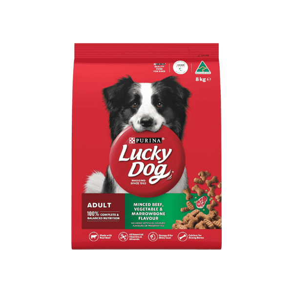 LUCKY DOG Minced Beef and Marrowbone with Vegetables Adult Dog Food 8kg